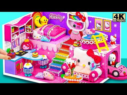 Make Hello Kitty & My Melody Houses in One Video with Beautiful Design ❤️ DIY Miniature House