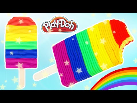 How to Make Play Doh Rainbow Popsicles & Desserts!