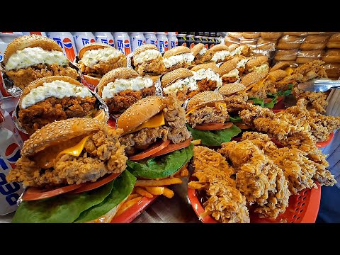 Crispy as hell!! Extremely popular American-style chicken burgers - BEST 3 / Korean street food
