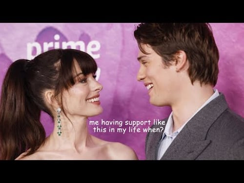 anne hathaway and nicholas galitzine obsessing over each other for 28 minutes straight