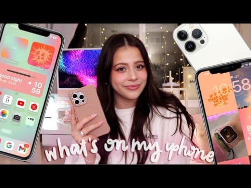 What's on my iPhone 15 Pro Max *white titanium*🤍☁️🎧🫧