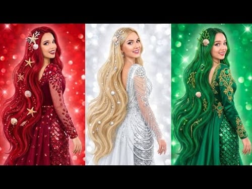 海で炎が爆誕!? ❤️🧜♀️ 赤髪マーメイド大変身チャレンジ✨