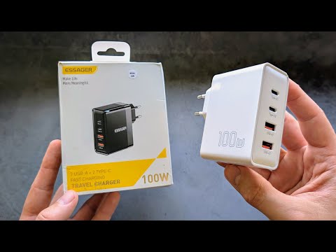 Essager 100W GaN Fast Charger - Review & TEST ( Actual Output, Power, Overheating Test )
