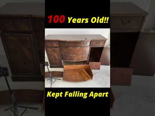 Restoration of 100 year old buffet. #furniturerestoration #furnitureflip