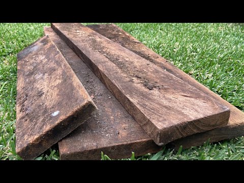 Building a Japanese style bench with old rotten wood