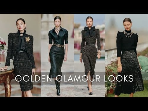 Chanel Christmas Looks | Black with Golden Glamour Winter Classic