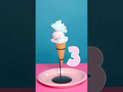 Stack 'Em Up! 🍧 Little Angel Ice Cream Challenge & Healthy Eating Habits #kids #shorts