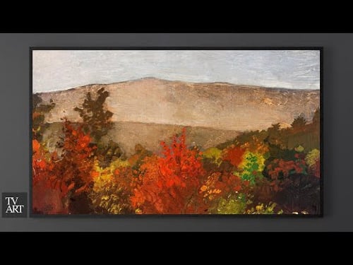 TV Art Screensaver | 4K Landscape Vintage Painting | Autumn Treetops by Winslow Homer | 1 Hour 1 Art