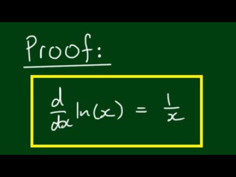 Proof: Derivative of ln(x) = 1/x by First Principles