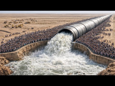 How Saudi Arabia Pumps Billions Liters Of Seawater Through Giant Pipelines Into Their Desert Nation