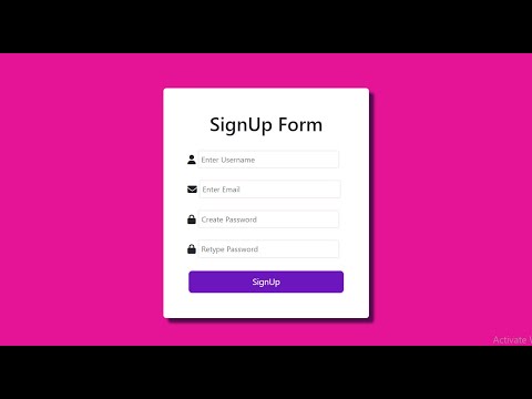 How to make SignUp Form using PHP MySQL | Xampp