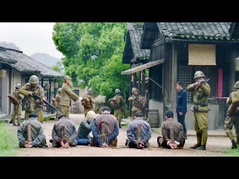 Kung Fu Anti-Japs Film | Japs shoot villagers,Chinese captain storms execution grounds,killing Japs