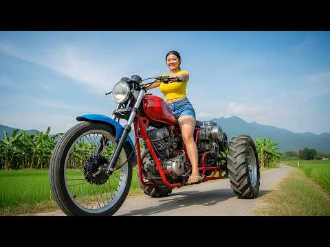 Genius Girl Builds a Crazy Off-Road Trike From Scrap β Unbelievable Transformation!