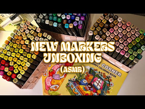 ASMR OHUHU UNBOXING ✨ 264 MARKERS + FULL COLOR SWATCH