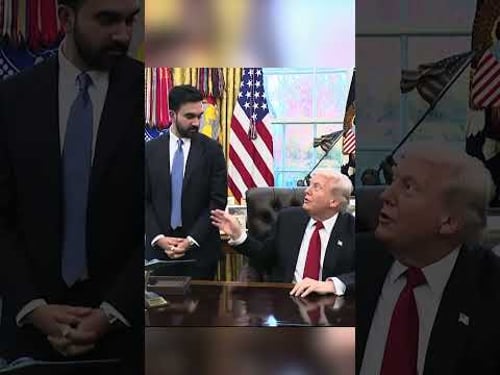 Trump defuses the tension instantly. Full video is live.