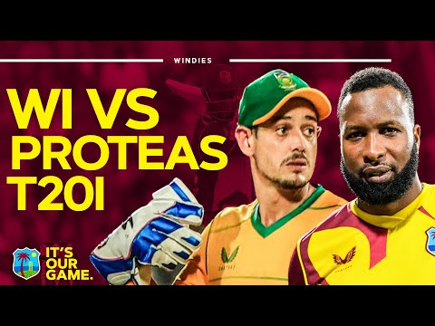 Pollard Hits Rapid 51 off 25 & de Kock Strikes 60 | West Indies v South Africa T20I