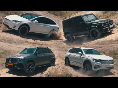 SUV Battle 2020: Tesla Model X, Mercedes G63 & GLE, BMW X5, Volkswagen Touareg, Toyota FJ Cruiser