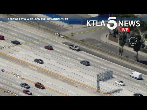 Police pursuit of reported stolen truck involved in wrong-way, hit-and-run crash ends in South L.A.