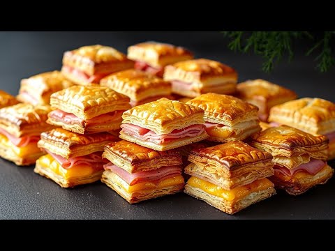 Just puff pastry, bacon and cheese! Great baking in 10 minutes! Top 4 recipes!
