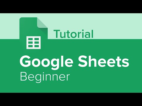 Google Sheets Beginner Tutorial
