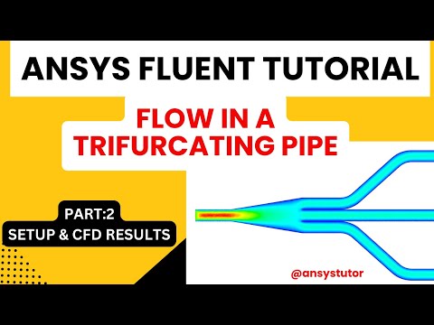 Flow In a Trifurcating Pipe | ANSYS Fluent Tutorial | ANSYS Fluid Flow | Part-2 Setup & CFD Results