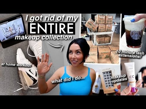 can't believe I did this...10 min lash extensions, at-home workout, quick healthy snacks | VLOG