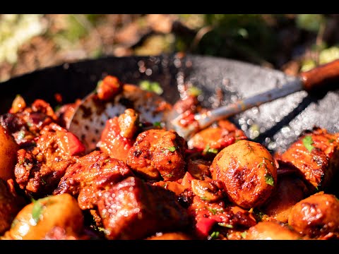 Картопля з м'ясом Страви на вогні Картофель с мясом Кортопля з мясом в казані