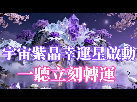 ✨宇宙紫晶超級幸運星能量|一聽立刻轉運!每天一次,磁場快速升級✨ 吸引好運與貴人源源不絕|正念吸引力法則調頻能量音樂💰