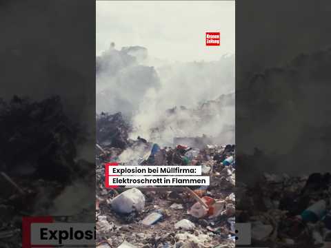 Explosion bei Müllfirma: Elektroschrott in Flammen #news #österreich