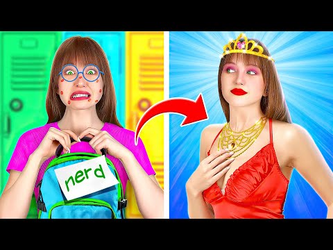 HACKS UM IN DER SCHULE BELIEBT ZU WERDEN || Pleite Nerd VS Reicher Lieblingsschüler von 123 GO Like!