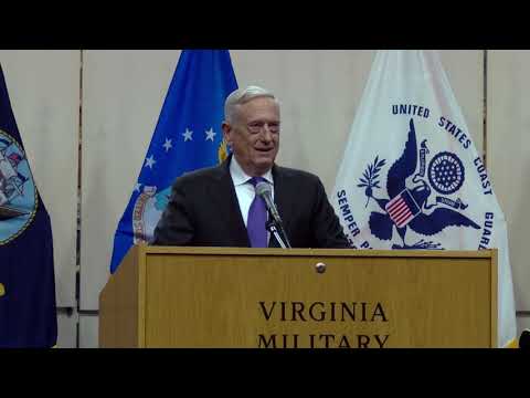 Secretary of Defense Jim Mattis Addresses VMI Cadets