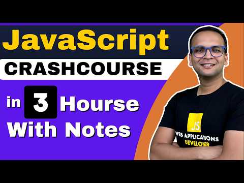 🚀🔥 JavaScript Crash Course (2024) | Hindi | Notes | Certificate