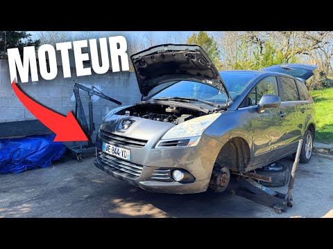 Obligé d’enlever le moteur pour un injecteur coincé sur mon 5008 1.6 hdi ..