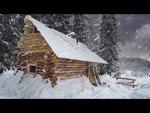 DIY LOG CABIN of dead wood FROM START TO COMPLETION in 120 min | Working OFF GRID