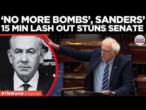 SANDERS SHOCKS SENATE: “Stop Funding Netanyahu!” Fiery Speech Goes Viral | Times Now World