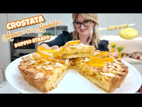 CROSTATA MORBIDA doppia ARANCE e MANDORLE al LATTE SENZA BURRO facilissima