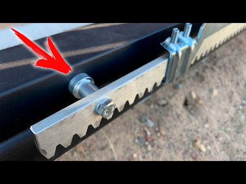 Как установить электропривод для откатных ворот! Монтаж рейки без сварки!