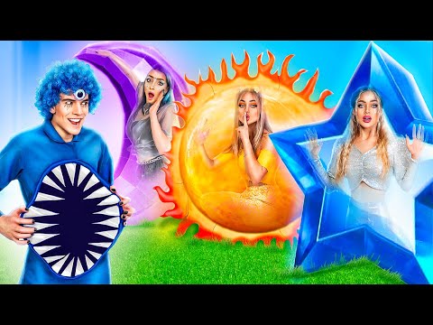 Прятки в коробках от монстра из Garten Of BanBan! Девушка Луна, Солнце и Звезда!