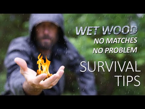 Make Fire Even in the Wettest Weather WITHOUT a Match! Friction FIRE!