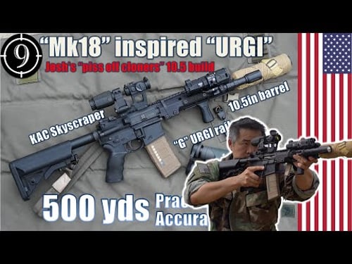10.5in AR15 / Red Dot "Mk18 URGI" to 500yds: Practical Accuracy