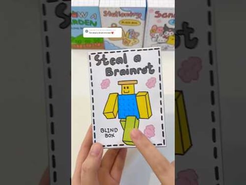 Steal a brainrot blind box unboxing! #roblox #brainrot #unboxing #asmr