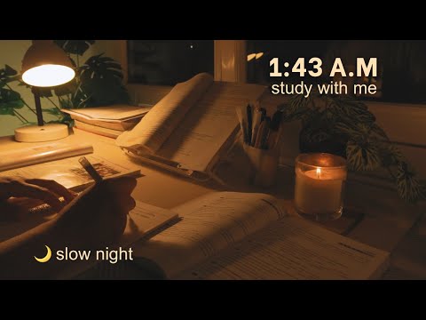 1 A.M Study with me | Deep focus 📖 | ASMR & Soft Piano