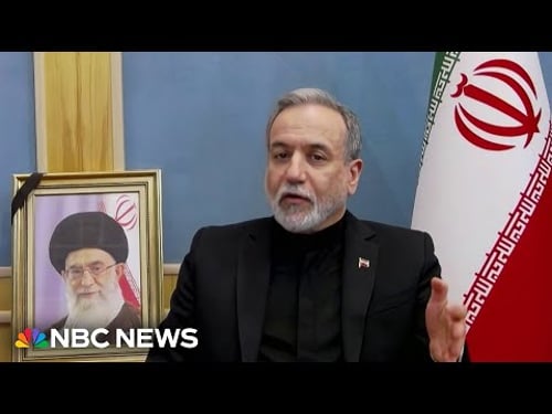 Iran foreign minister reacts to Trump saying he'll pick the next leader of Iran: Full interview