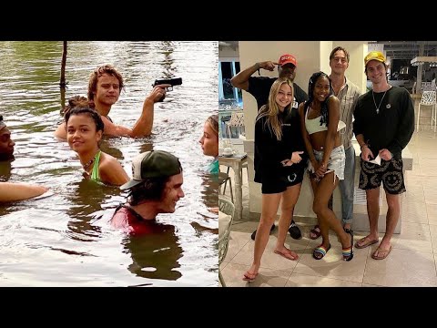 Outer Banks cast being hilarious on set