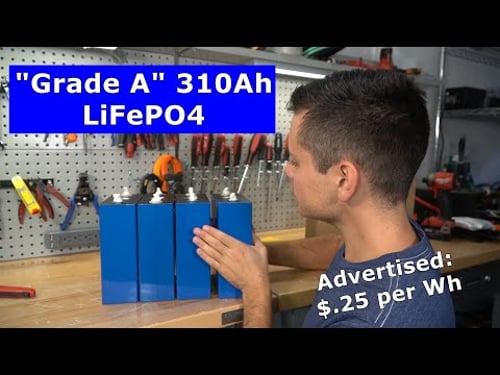 Amazon.com "Grade A" 310Ah -Ninthcit- LiFePO4 Cells Manually Balanced and Tested