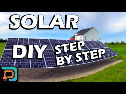 DIY 9kW Grid Tie Ground Based Home Solar Panel System Installation