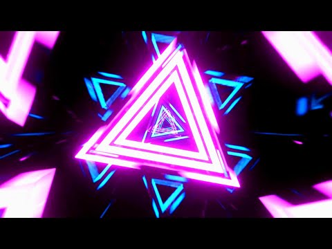 🎬 Visual Explosion 4K | Neon Pink and Blue Triangle Tunnel – (No Sound)