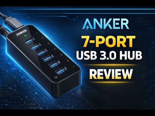 Review - Anker Powered USB Hub for Laptop, 7 Ports USB 3.0 Data Hub, with 36W Power Adapt