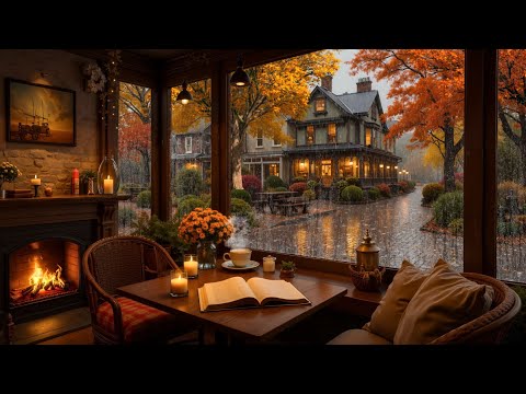 Smooth Rainy Jazz Piano 🍂 Cozy Autumn Ambience Music for Study, Work and Relaxation