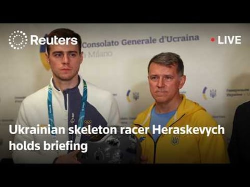 LIVE: Ukrainian skeleton racer Heraskevych holds briefing